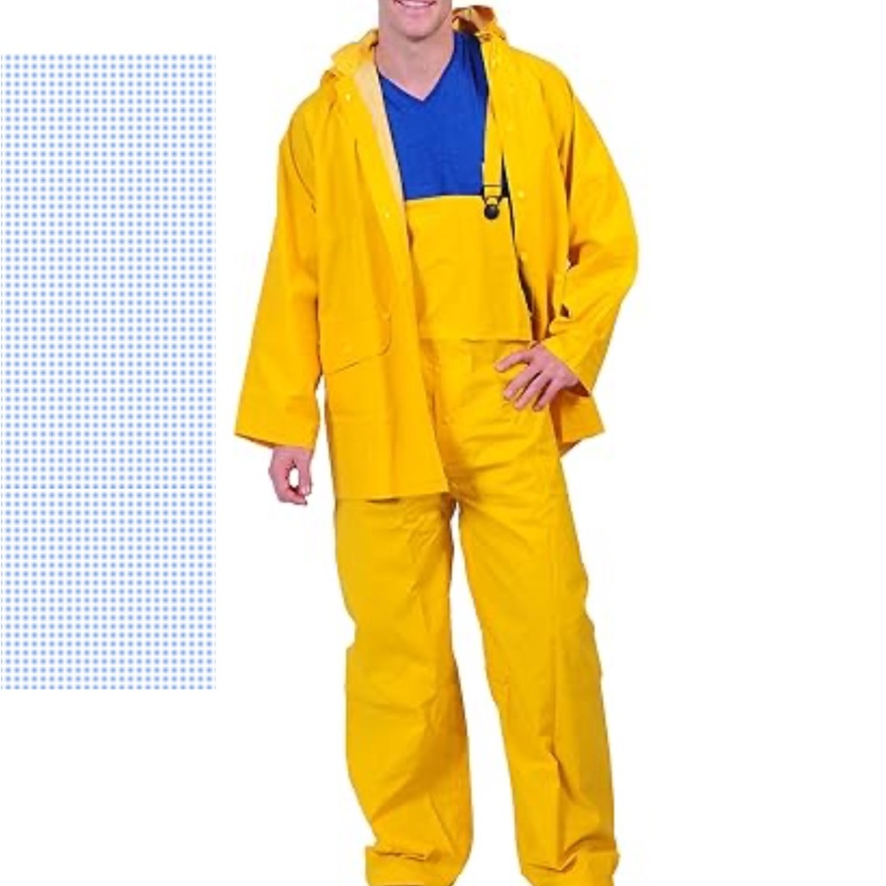 DURAWEAR RAIN GEAR Style 1220 JACKET & PANTS w/SUSPENDERS  SZ  XL  VNPLC
